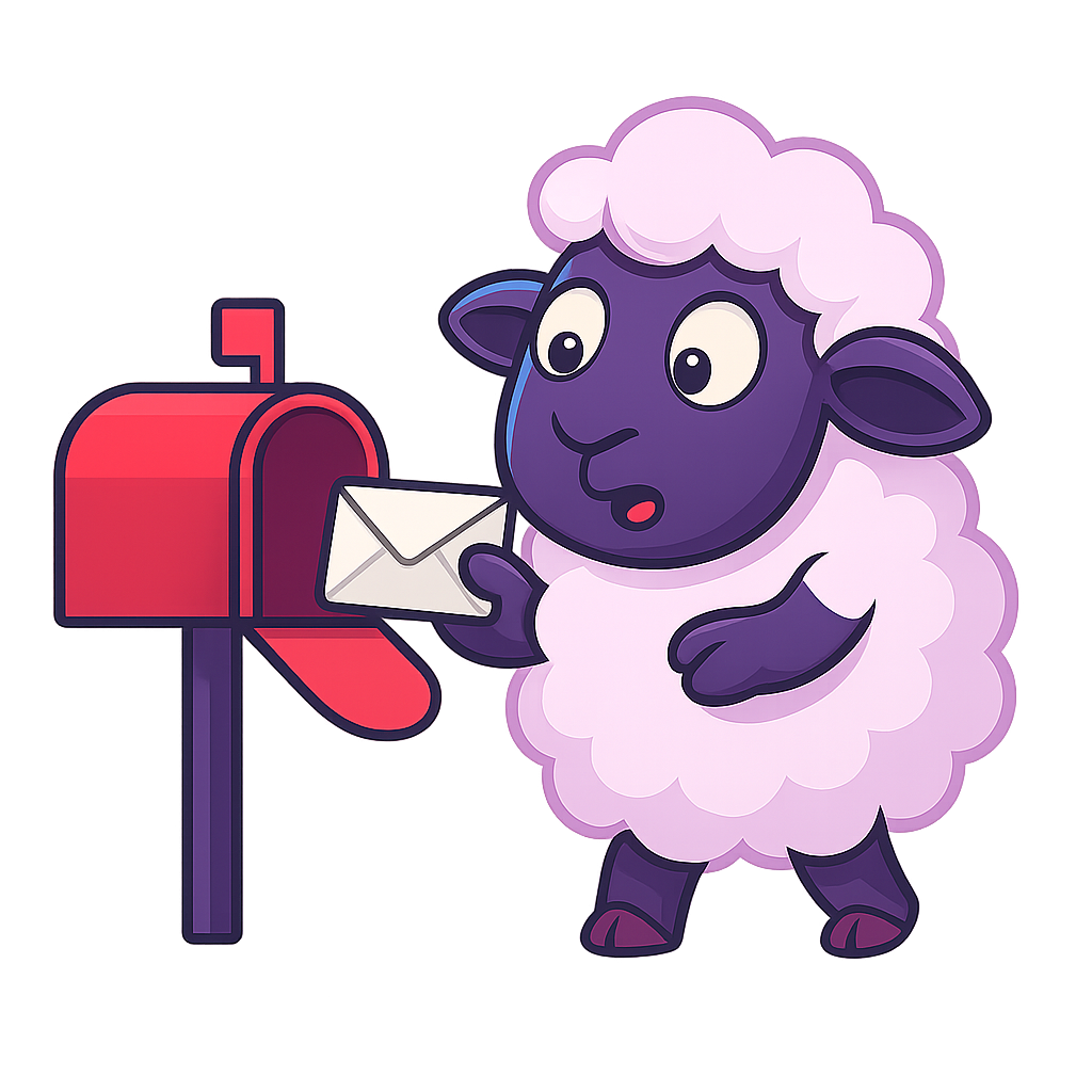 Sheep with mail